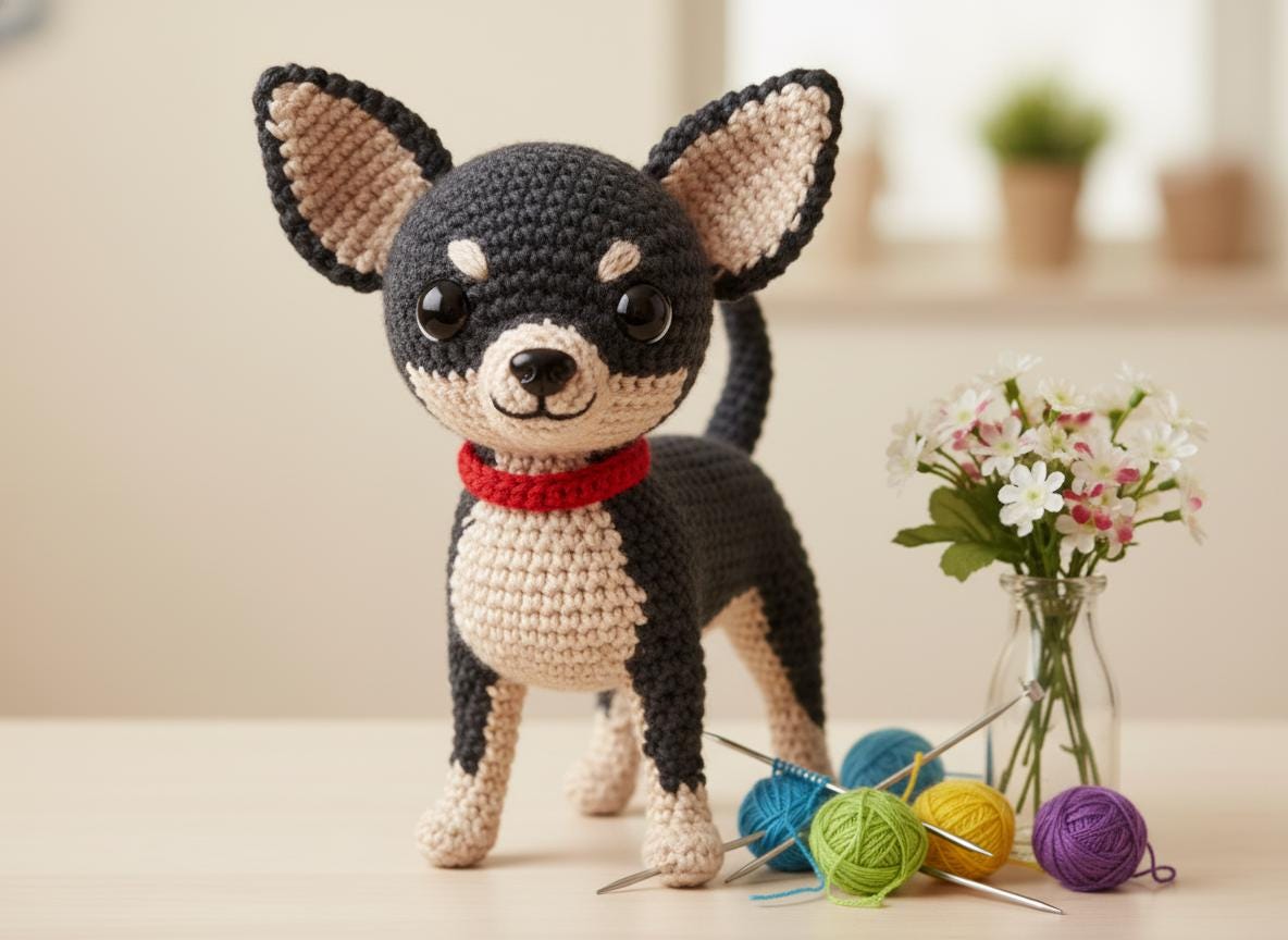 31 Chihuahua Crochet Patterns to Stitch Tiny Dogs, Gifts, and Display Pieces 22 Amigurumi Chihuahua Crochet