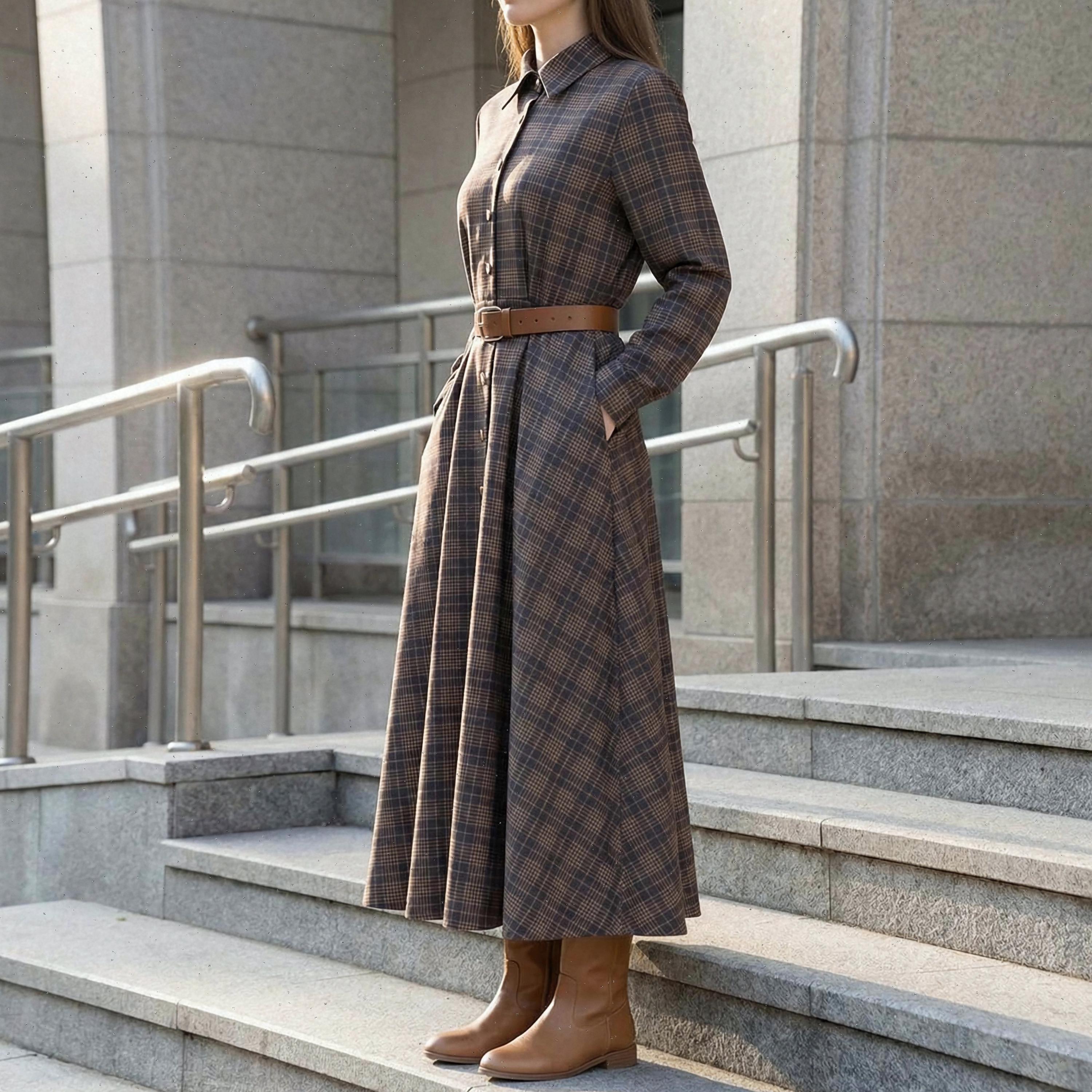 long plaid dress Women's Maeve Midi | Merlot Perfect for any occasion Dickens Plaid Pinafore Dress -