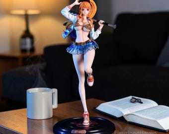 18 cm figurka złodziejki kotów Nami – kolekcjonerska figurka z anime z PVC