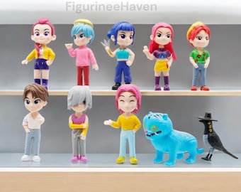 K-Pop Demon Hunters Anime Figure Set (10pcs)