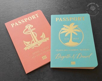 PASAPORTE de ancla náutica Muestra de invitación de boda / Playa de destino o Boda junto al mar / Ahorre la fecha