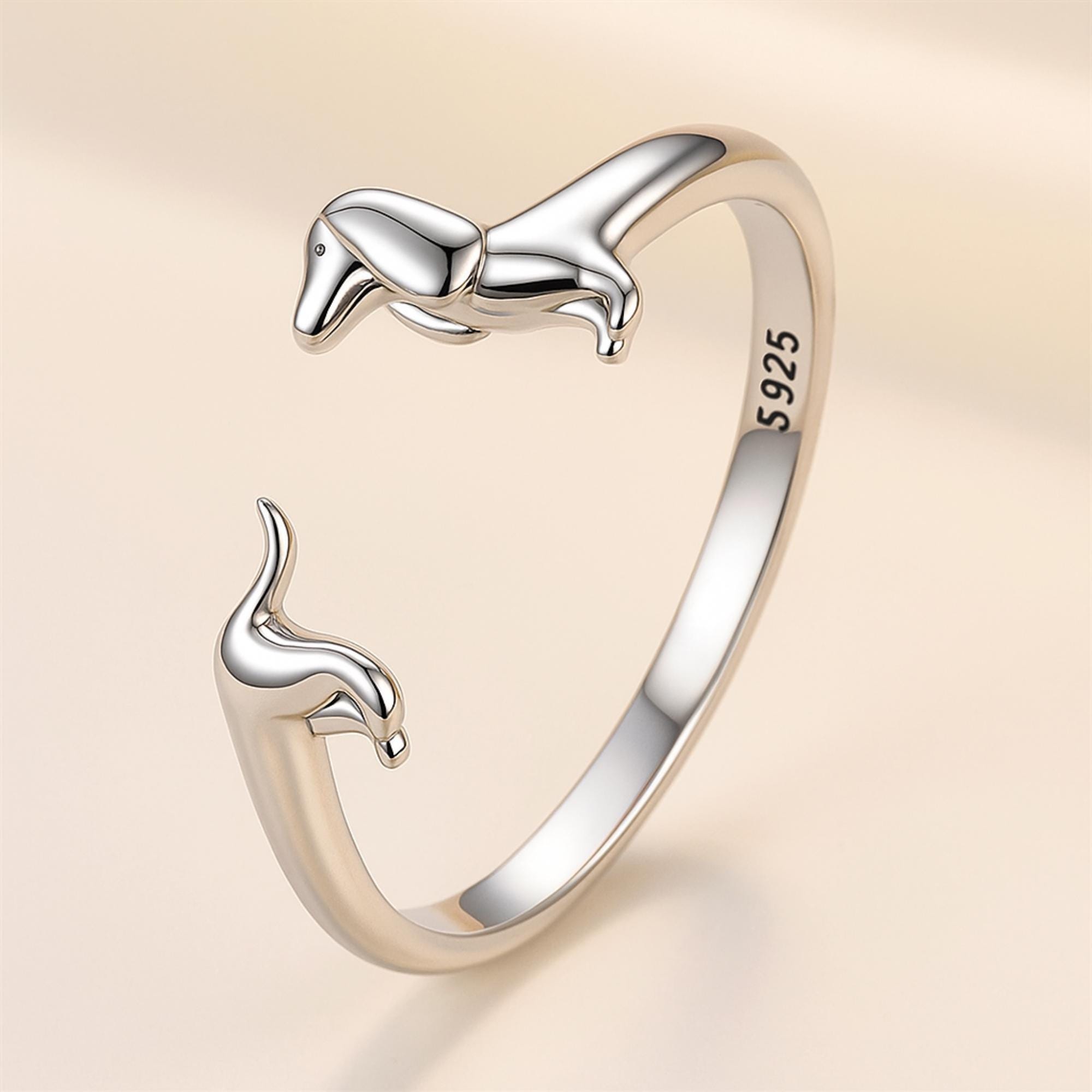Orecchini A Pressione Bambini Laimons - Cane Bassotto In Argento 925 Ossidato - Gioielli Regalo Per Bambine