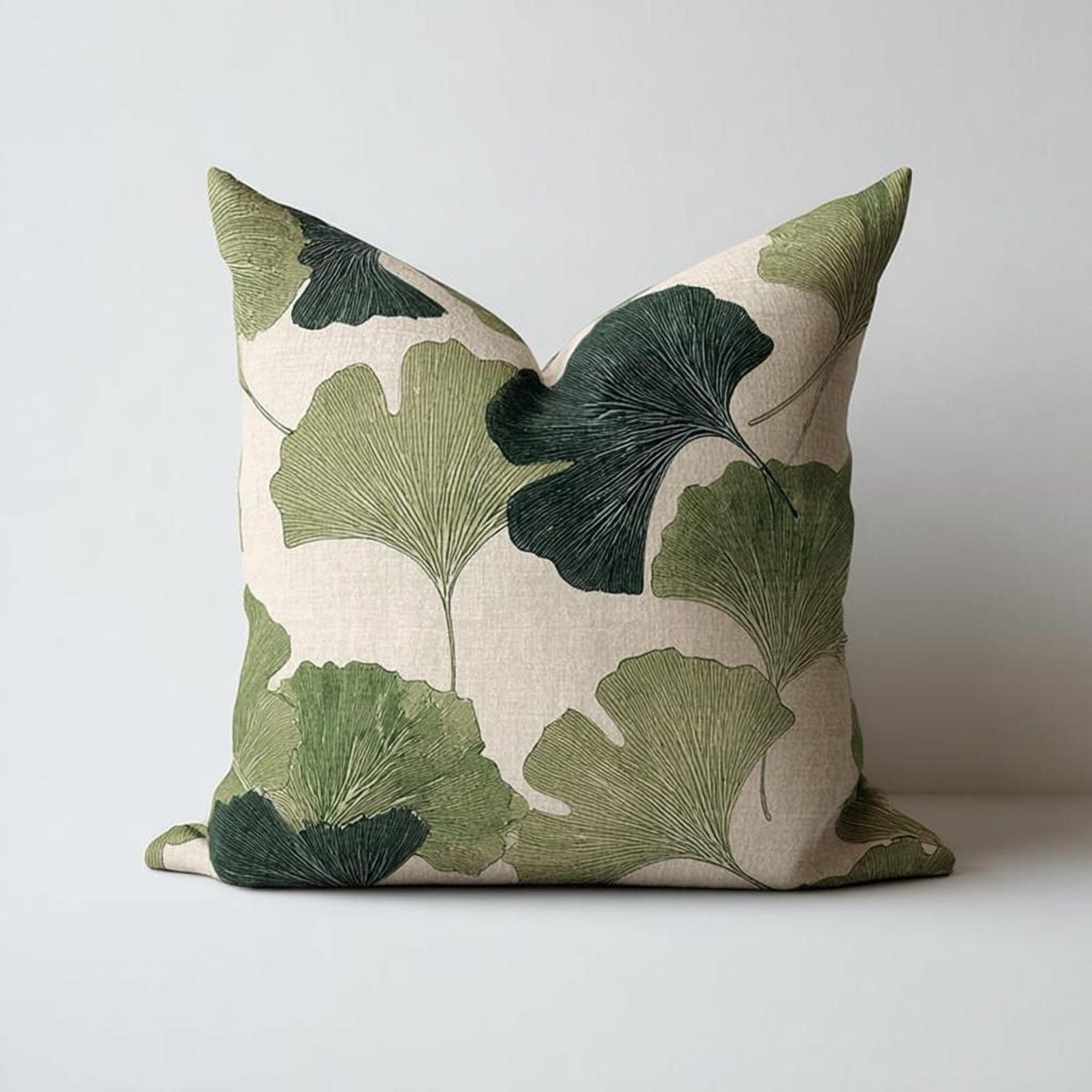 Ginkgo Leaf Throw Pillow Coverx 18x18 Inches