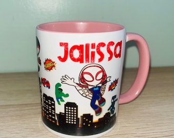 Caneca personalizada com tema do Homem-Aranha Fantasma, caneca personalizada, xícara de café personalizada, presente para amigo, presente para madrinha, presente para amante de chá.