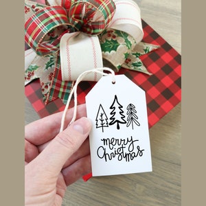 Black and White Christmas Gift Tags & Treat Tags Printable PDF Download image 5