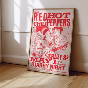 Red Hot Chili Peppers Poster | Concert Poster | Album Poster Print | Album Cover Poster | Rock Music Poster | Room Decor | Music Gift image 2
