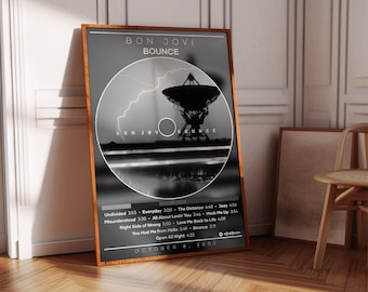 Bon Jovi Poster Print | Bounce Poster | Album Poster Print | Album Cover Poster | Rock Music Poster | Room Decor | Music Gift | Music Decor