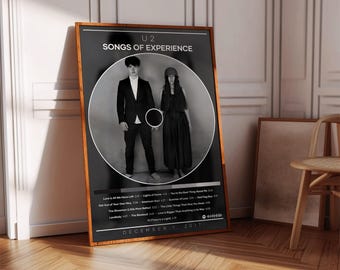 U2 Plakat | Lieder der Erfahrung Poster | Album Poster Druck | Album Cover Poster | Rock Musik Poster | Zimmer Dekor | Musik Geschenk | Musik Dekor