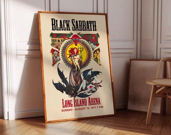 Black Sabbath Poster Print | Concert Poster | Album Poster Print | Album Cover Poster | Metal Music Poster | Room Decor | Music Gift