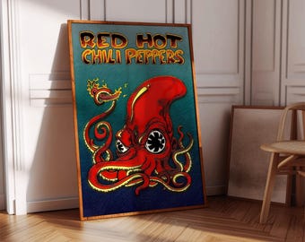 Red Hot Chili Peppers Poster | Concert Poster | Album Poster Print | Album Cover Poster | Rock Music Poster | Room Decor | Music Gift