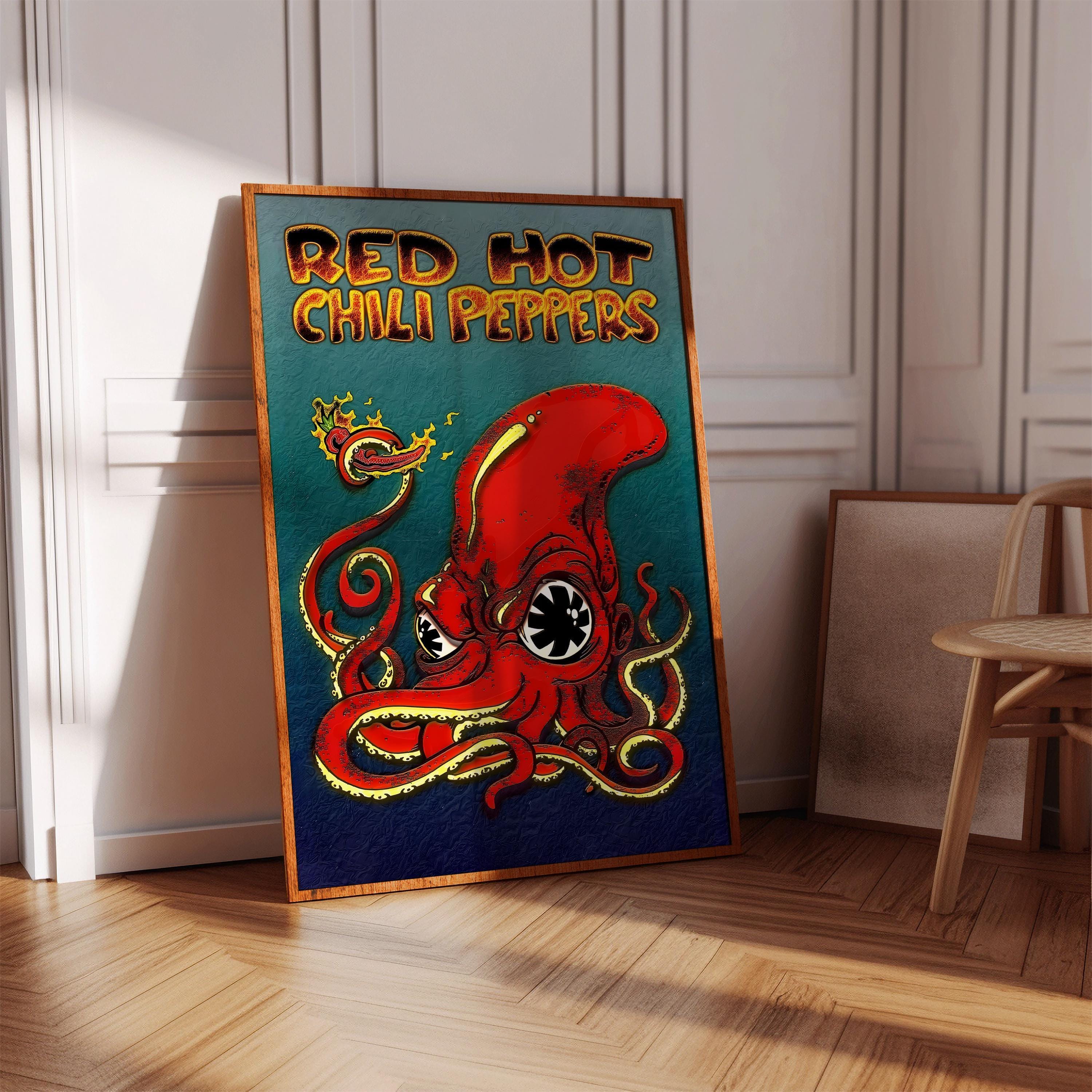 Red hot chili peppers poster - Etsy 日本