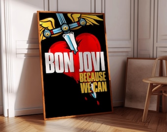 Bon Jovi Poster Print | Concert Poster | Album Poster Print | Album Cover Poster | Rock Music Poster | Room Decor | Music Gift