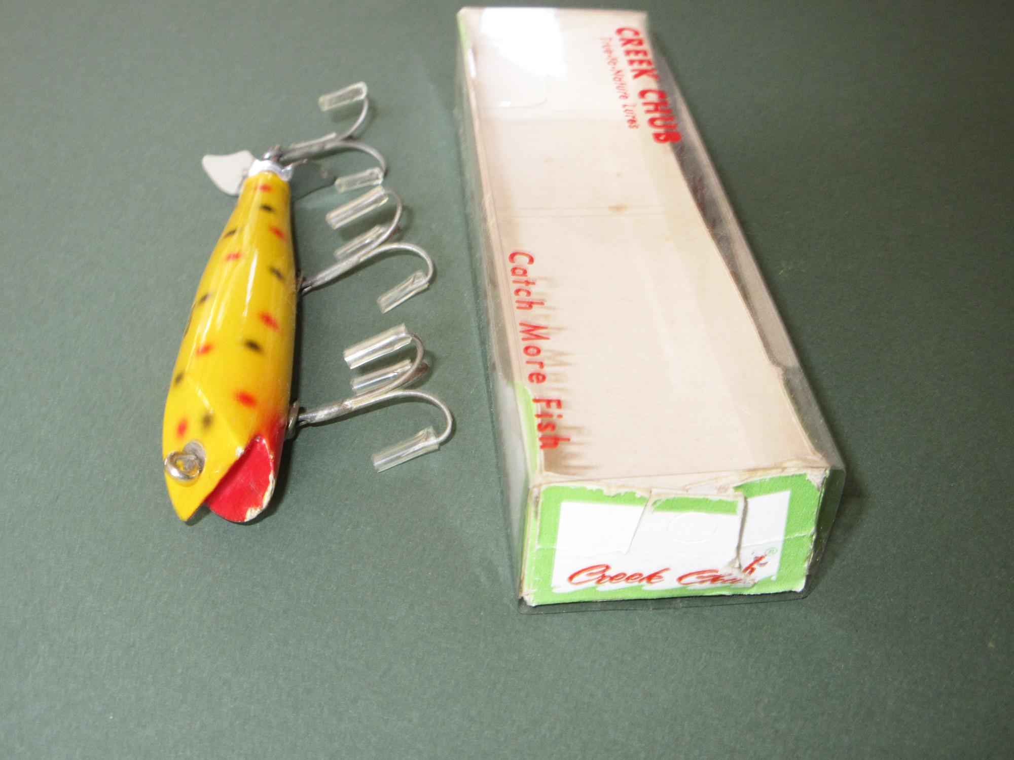 Antique Wooden Fishing Lure Creek Chub Bait Company Spinner Darter