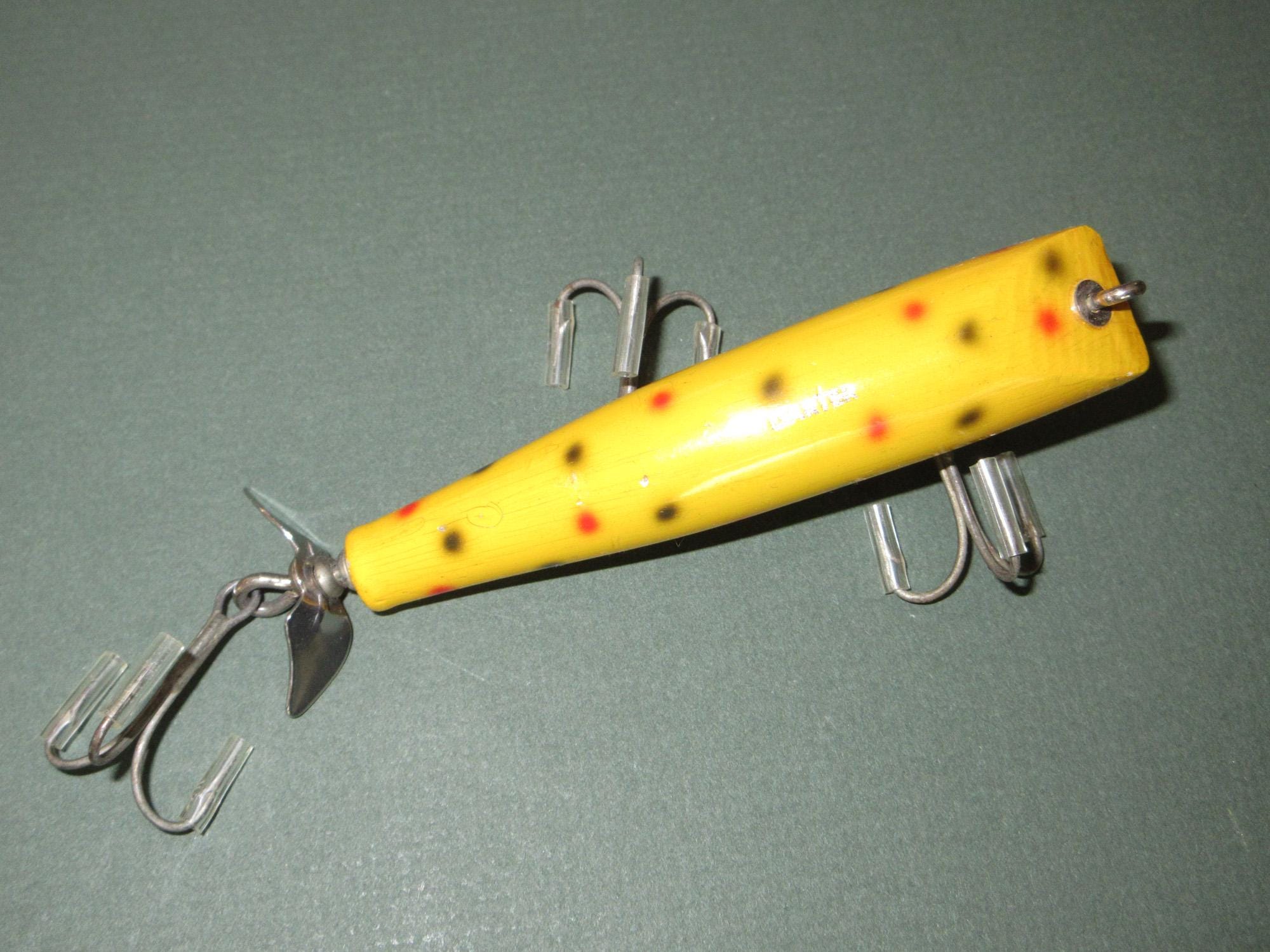 【希少】Creek Chub Bait Co. Wood Darter Antique Wooden Fishing Lure Creek Chub Bait Company Spinner Darter