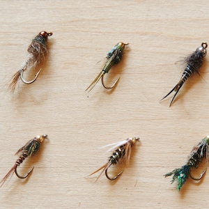 Fly fishing Bead-head nymphs for trout
