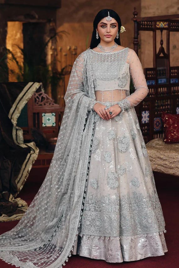 grey bridal dress pakistani Pakistani Bridal Dresses for Brides