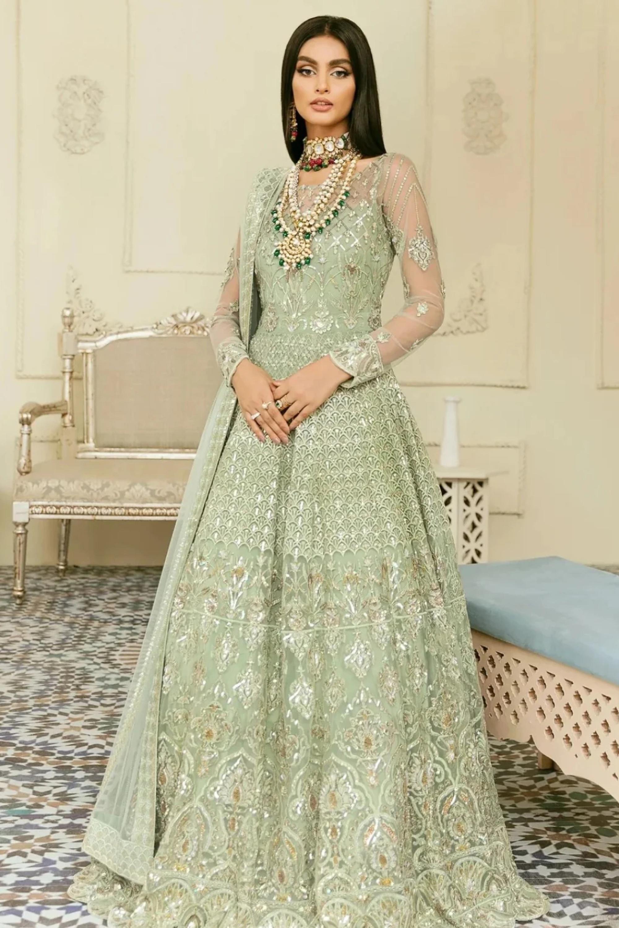 Mint Green Women Wedding Dress Pakistani - Etsy