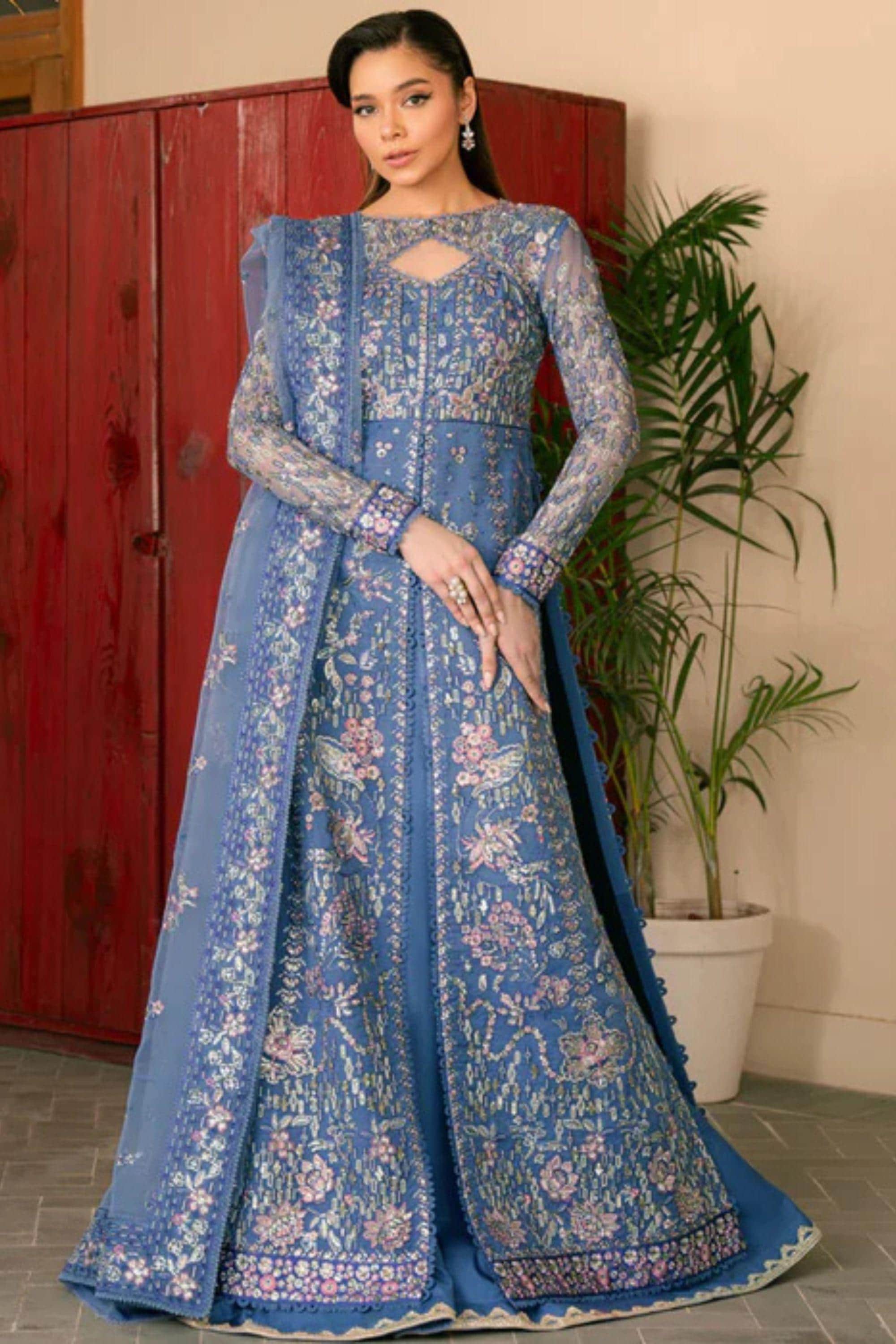 Blue Asian Wedding Gown - Etsy