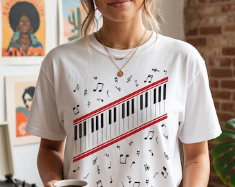 Maglietta Michael Jay Beat It Piano, Re del Pop, regalo per i fan di MJ, maglietta musicale retrò, Beat It Tee, Jackson Piano, merchandising del film 2026, maglietta musicale leggendaria