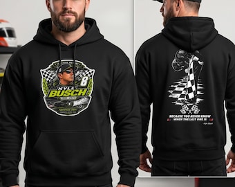 Sudadera con capucha en memoria de Kyle Busch Rowdy Memorial Racing Sudadera con capucha Gildan 18500 Tribute Merchandising retro Regalo para fans Jersey de coche vintage No 8
