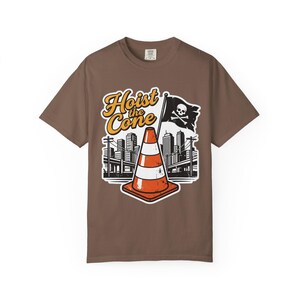 Maglietta grafica Hoist The Cone: maglietta streetwear vintage dai colori confortevoli e lavabili Espresso