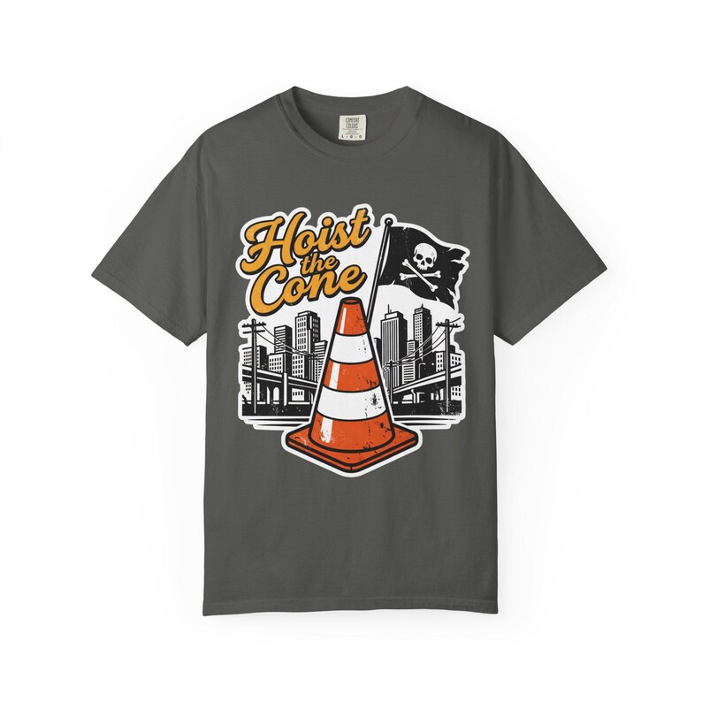 Maglietta grafica Hoist The Cone: maglietta streetwear vintage dai colori confortevoli e lavabili Pepper