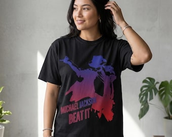 Camiseta del Rey del Pop, Camiseta gráfica de música vintage de los 80, Camiseta retro de estrella del pop, Camiseta Beat It Dance, Regalo del cantante Michael Jackson, Camiseta Comfort Colors