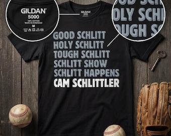 Camisa Cam Schlittler, camiseta de béisbol divertida, camiseta resistente Good Schlitt Holy Schlitt, top Gildan 5000 gráfico vintage para fanáticos de los deportes