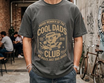 Camiseta Cool Dads Club Comfort Colors 1717 Retro Skateboard Dad Tshirt Vintage Father's Day Gift New Dad Tee Groovy Streetwear Aesthetic Top