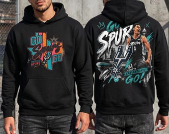 Go Spurs Hoodie | San Antonio Spurs Sweatshirt | NBA Fan Hoodie | Basketball Graphic | Wembanyama | Spurs Gift | Unisex Hoodie Texas