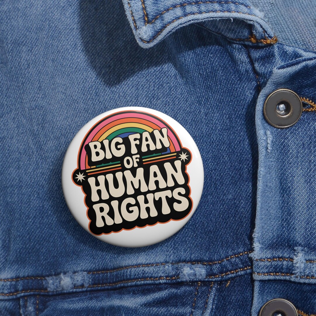Human Rights Pin - Equality Activism Button Badge - Etsy