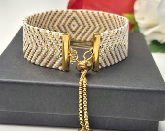 Handmade Luxury Miyuki Bead Bracelet 24k Gold Plated Precision Jewelry