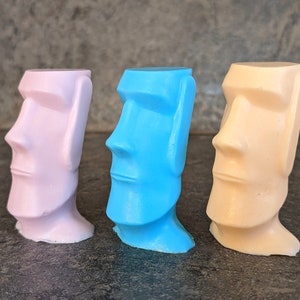 Easter Island Moai Statue Handmade Soap - Pina Colada Scented Hawaiian Tiki Bar Soap