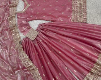 Embroidered Silk Salwar Kameez: Pakistani Wedding Suit