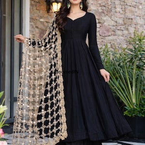 black dress designs pakistani Salwar Kameez Black Dress Dpz Girls Mridula Black Alia-cut Design Dress  Made To Order Shobitam