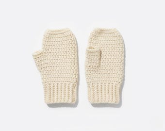 Warm Ribbed Fingerless Gloves Pattern