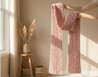 Ribbed Scarf Crochet Pattern – Easy Beginner PDF Tutorial