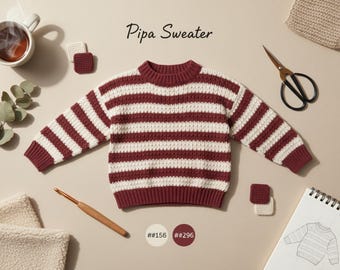 Striped Crochet Sweater Pattern | Modern Textured Pullover