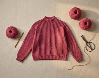 Modular Ribbed Sweater Crochet Pattern | Seamless Modern Pullover