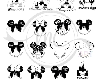 Family Trip 2026 Svg-png Bundle, Matching Vacation Ears, Mickey Minnie Cut Files, Cricut Silhouette Designs, Digital Download
