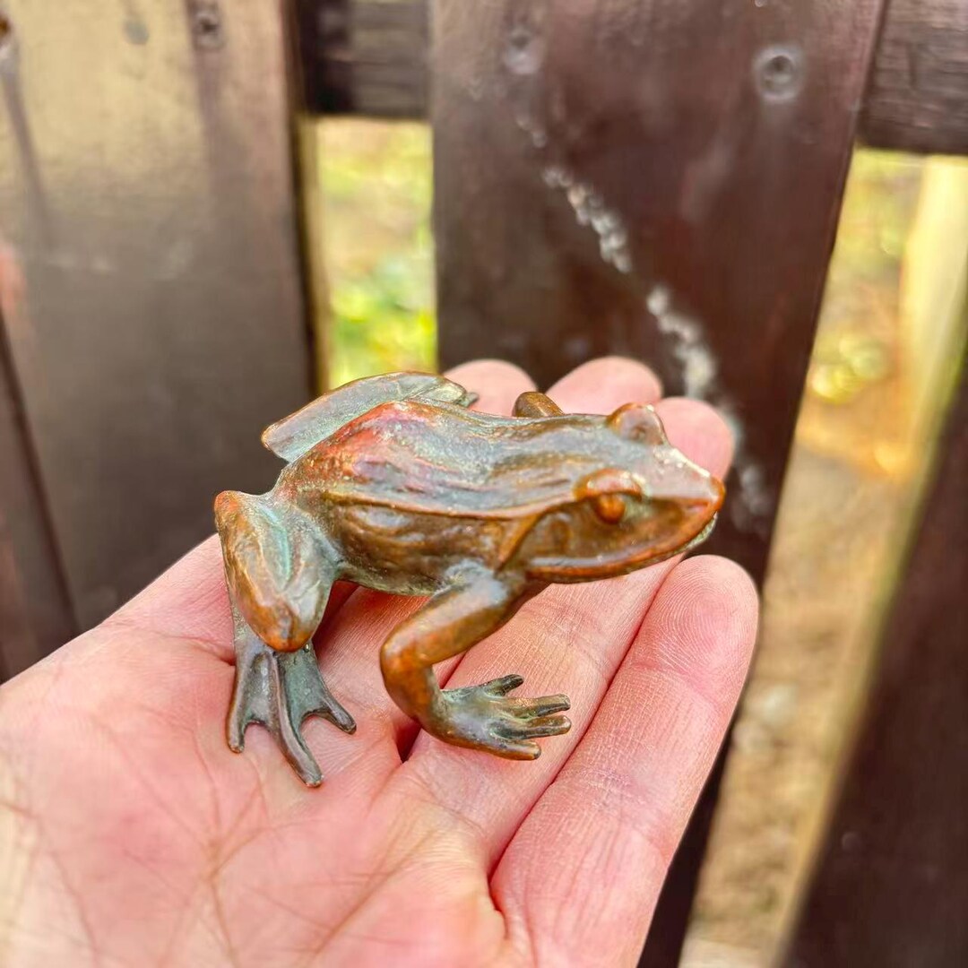Copper Frog Vintage Copper Realistic Frog Desktop Decor - Etsy
