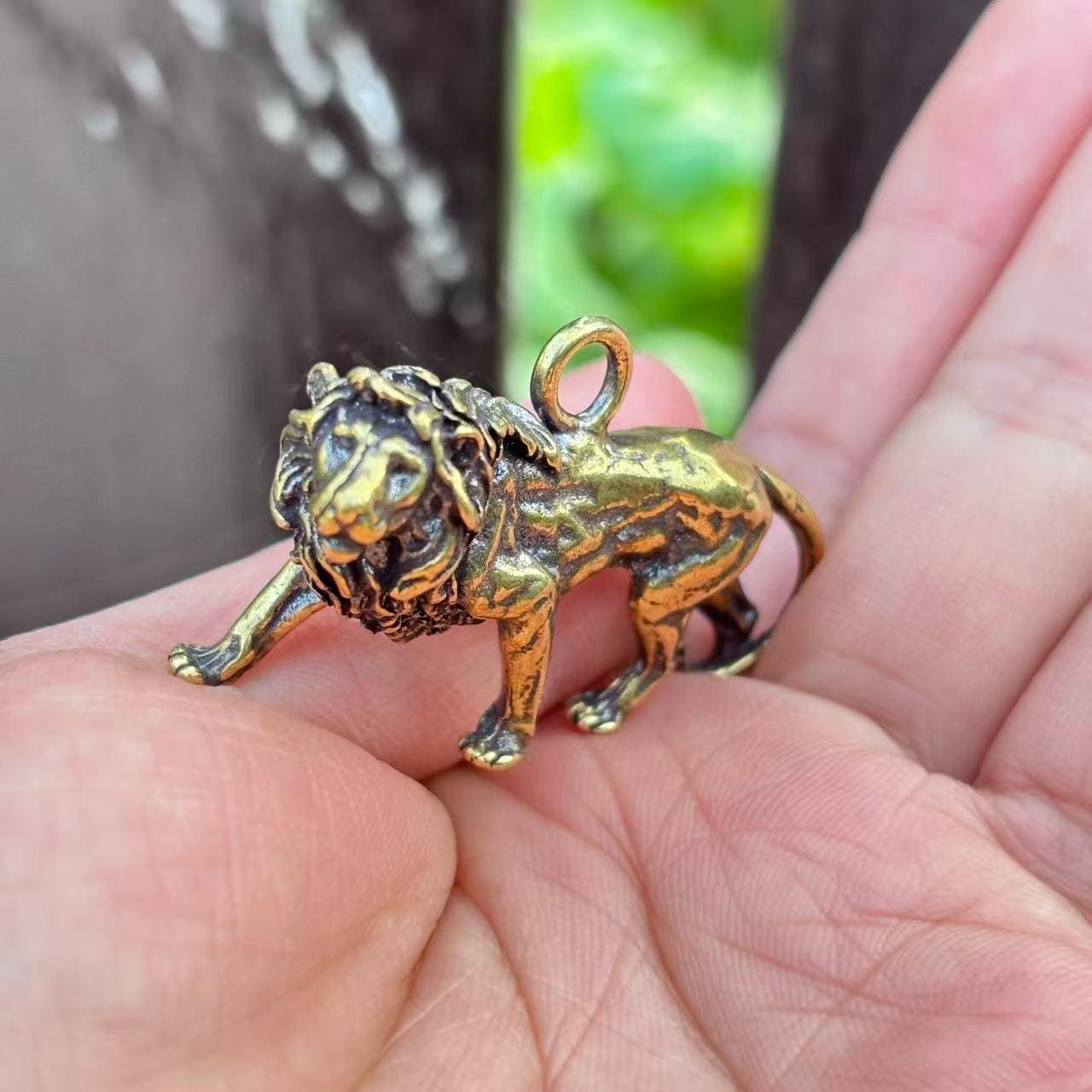 Ciondolo Leone Leone *0.50 Carato Moissanite Con 10k/14k/18k Bianco Giallo, Rosa Verde Oro, Oro Placcato & Argento* Animal Zodiac Astrologia Charm - Italia