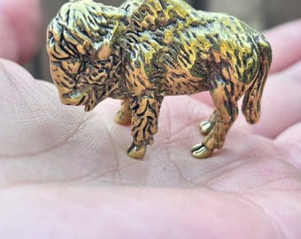 Vintage Messing Bison Figur Schreibtisch Dekor Zufällige Lieferung DYS101