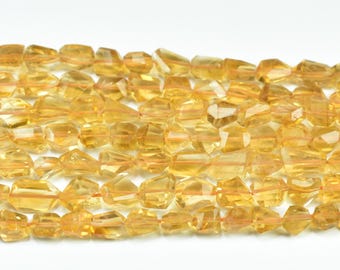AAA Quality Citrine Faceted Nugget Beads | Natural Citrine Nugget Beads | Citrine Briolette Beads | Citrine Bead For Jewelry Making