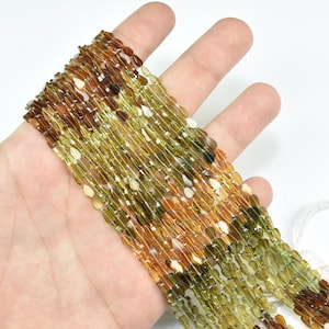 Petro Tourmaline Pear Shape Beads | Tourmaline Smooth Flat Pear Beads | Multi Color Tourmaline Strand | Tourmaline Straight Drill Beads