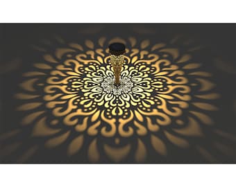 6 Pack Mandala Solar Garden Lights: Decorative Outdoor Pathway Lighting (Warm Light)