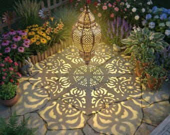 Hanging Solar Lights Outdoor Garden Decor Moroccan Solar Lantern Waterproof for Patio