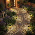 6 Pack Mandala Solar Garden Lights: Decorative Outdoor Pathway Lighting (Warm Light)