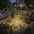 Solar Lanterns Outdoor 2 Pack Hanging Lights Waterproof Metal Garden Decorative