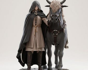 エルデン メリーナ＆トレント フィギュア：塗装済み・未塗装レジン製